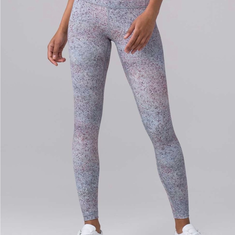 Lululemon wunder under high rise 7/8 full on luxtreme -summer haze multi